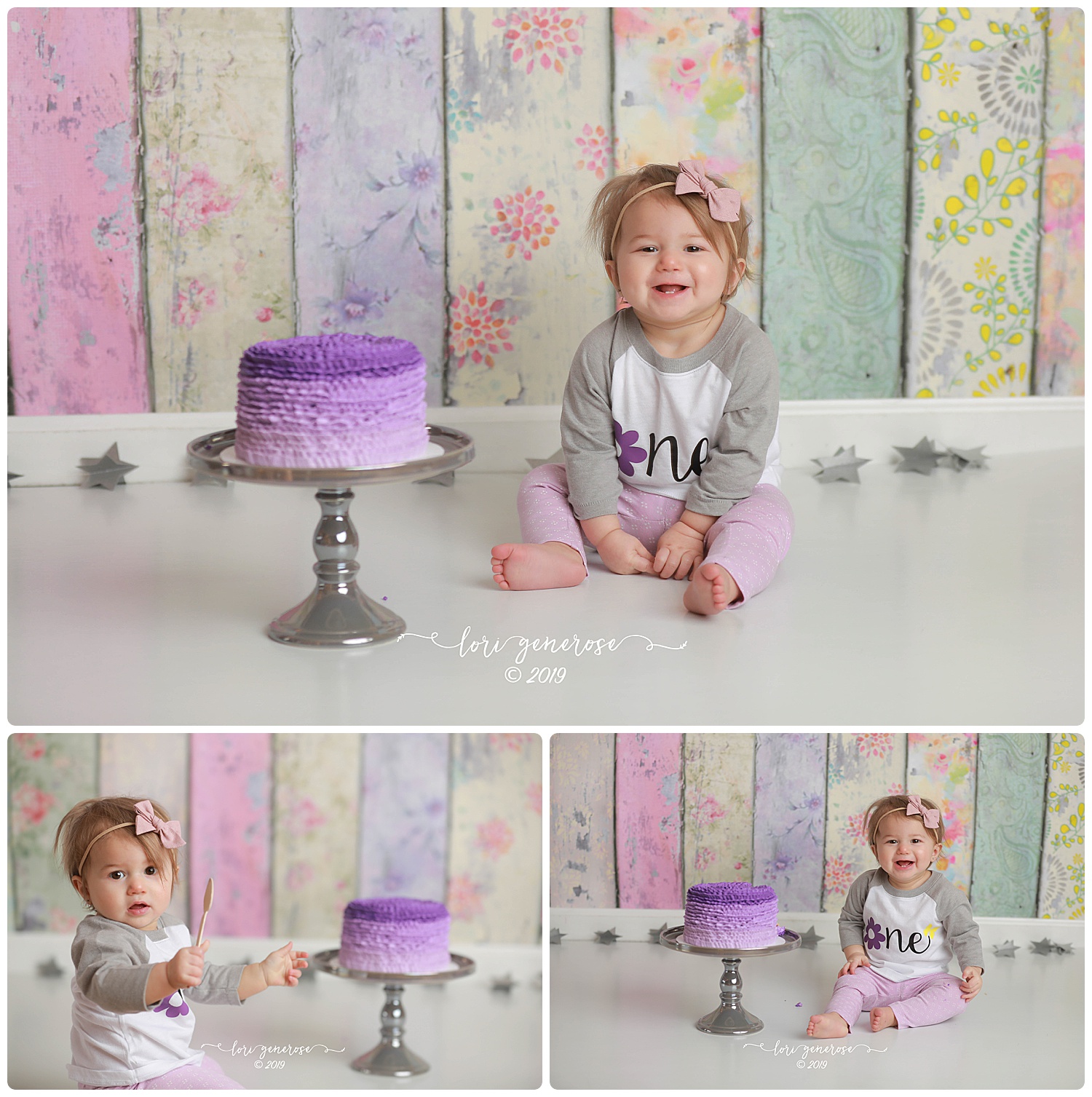 Baby Dawsyn is ONE!!!  Loved her purple cake too!