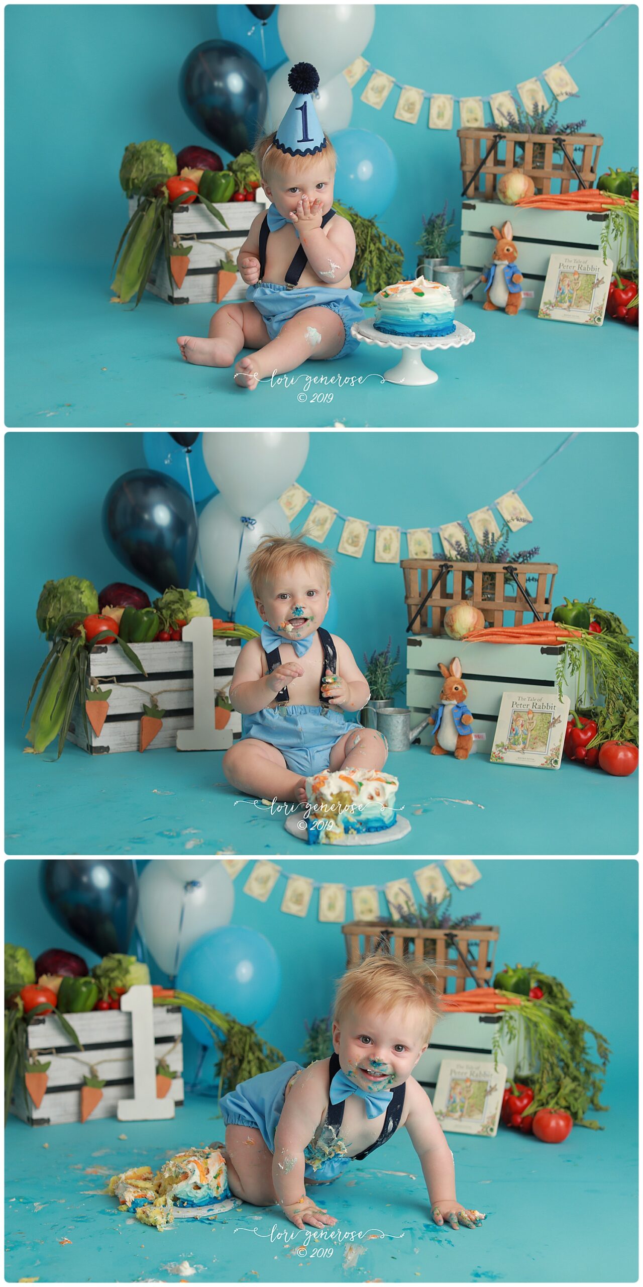 Rhydian’s almost ONE! His mama brought some awesome props for his Peter Rabbit smash!