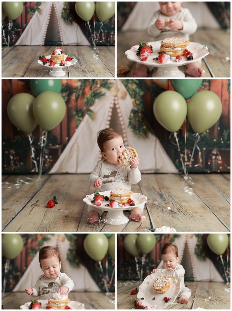 Waffles Alternative To Cake Smash from Lehigh Valley Photographer